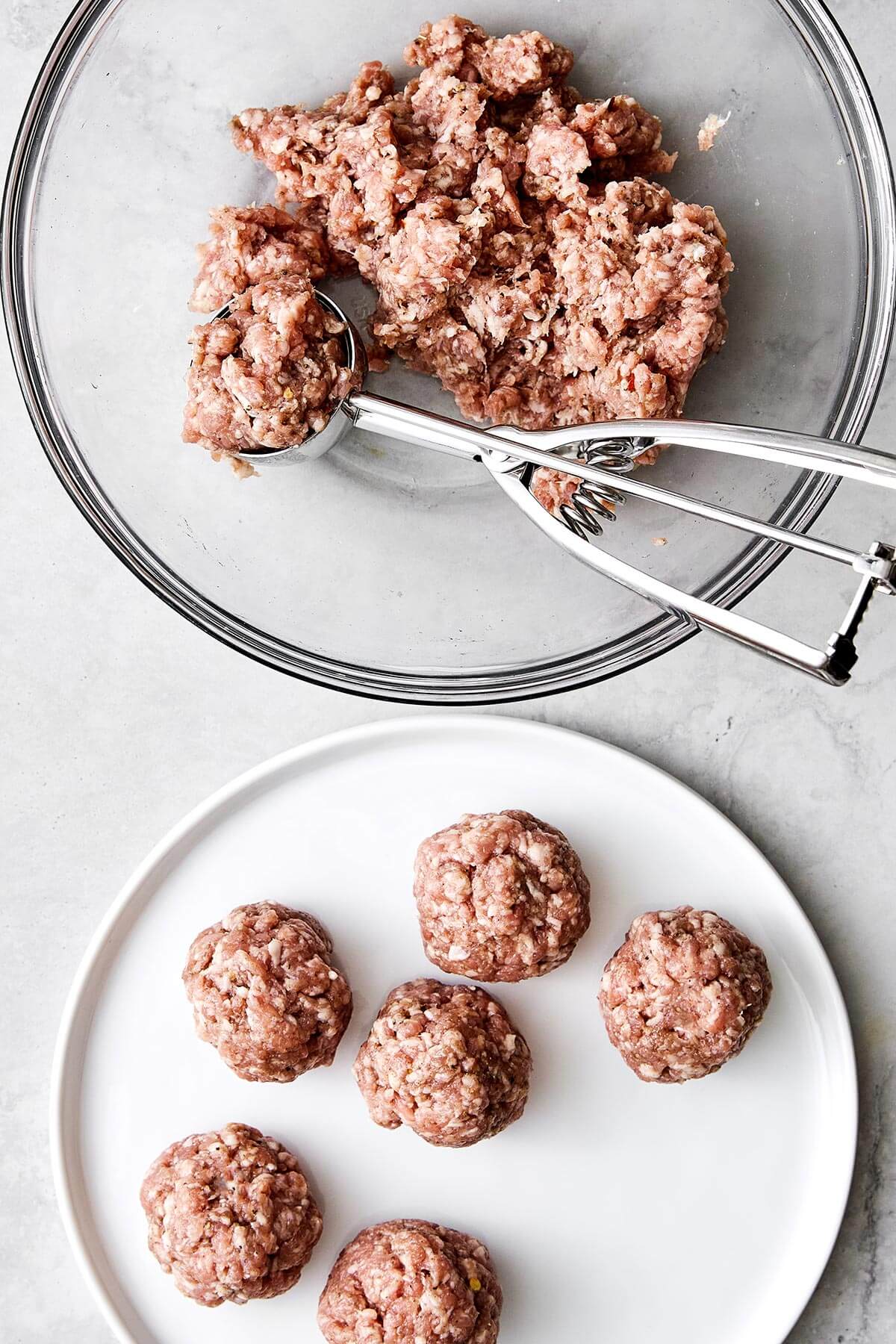 Savory and juicy, this homemade breakfast sausage adds a flavorful protein boost to your morning—and it’s way better than store-bought. Forming breakfast sausage patties.