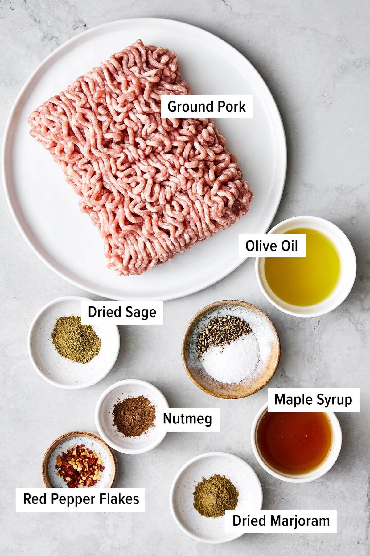 Savory and juicy, this homemade breakfast sausage adds a flavorful protein boost to your morning—and it’s way better than store-bought. Ingredients for breakfast sausage.