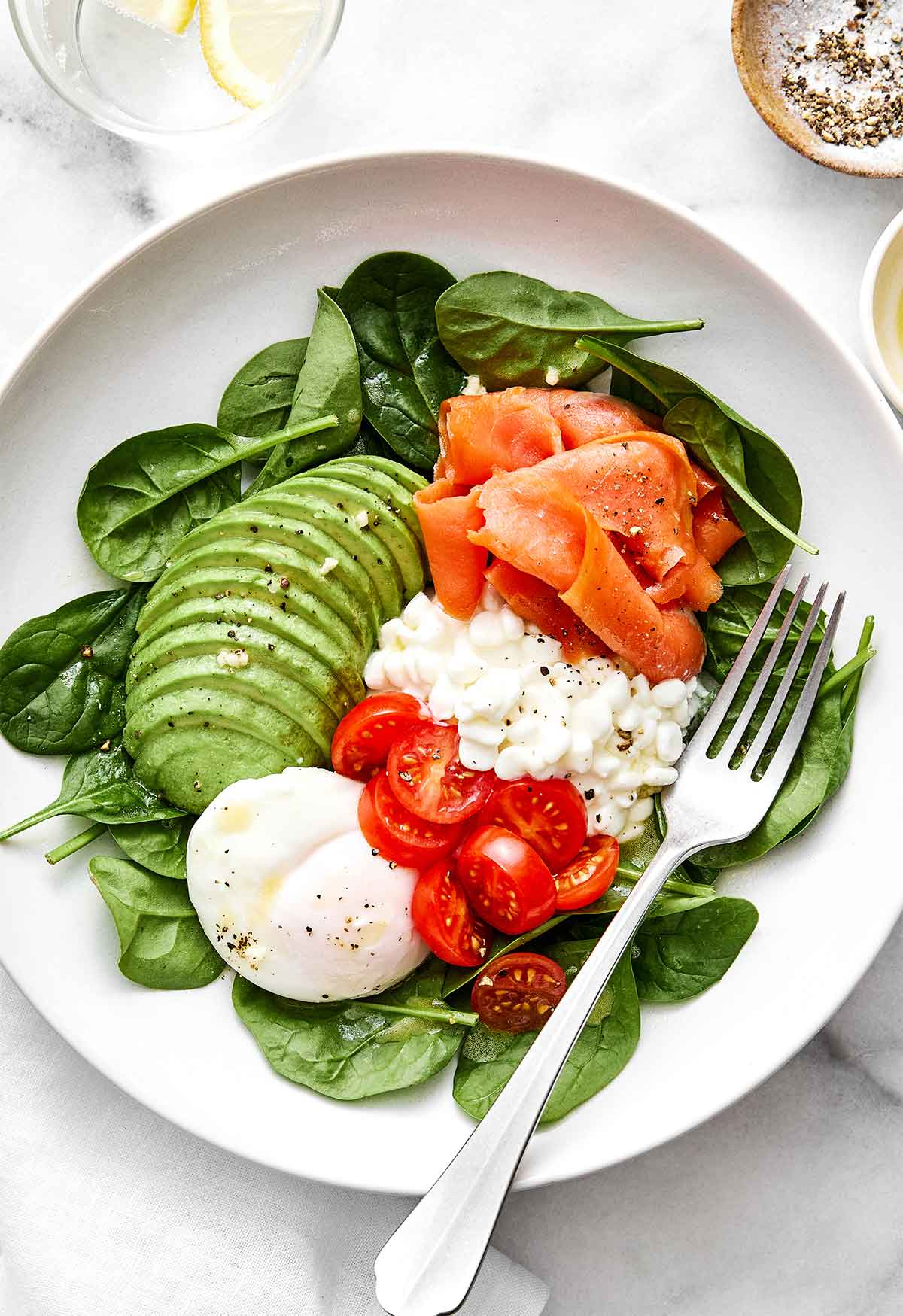 Breakfast protein bowl recipe.